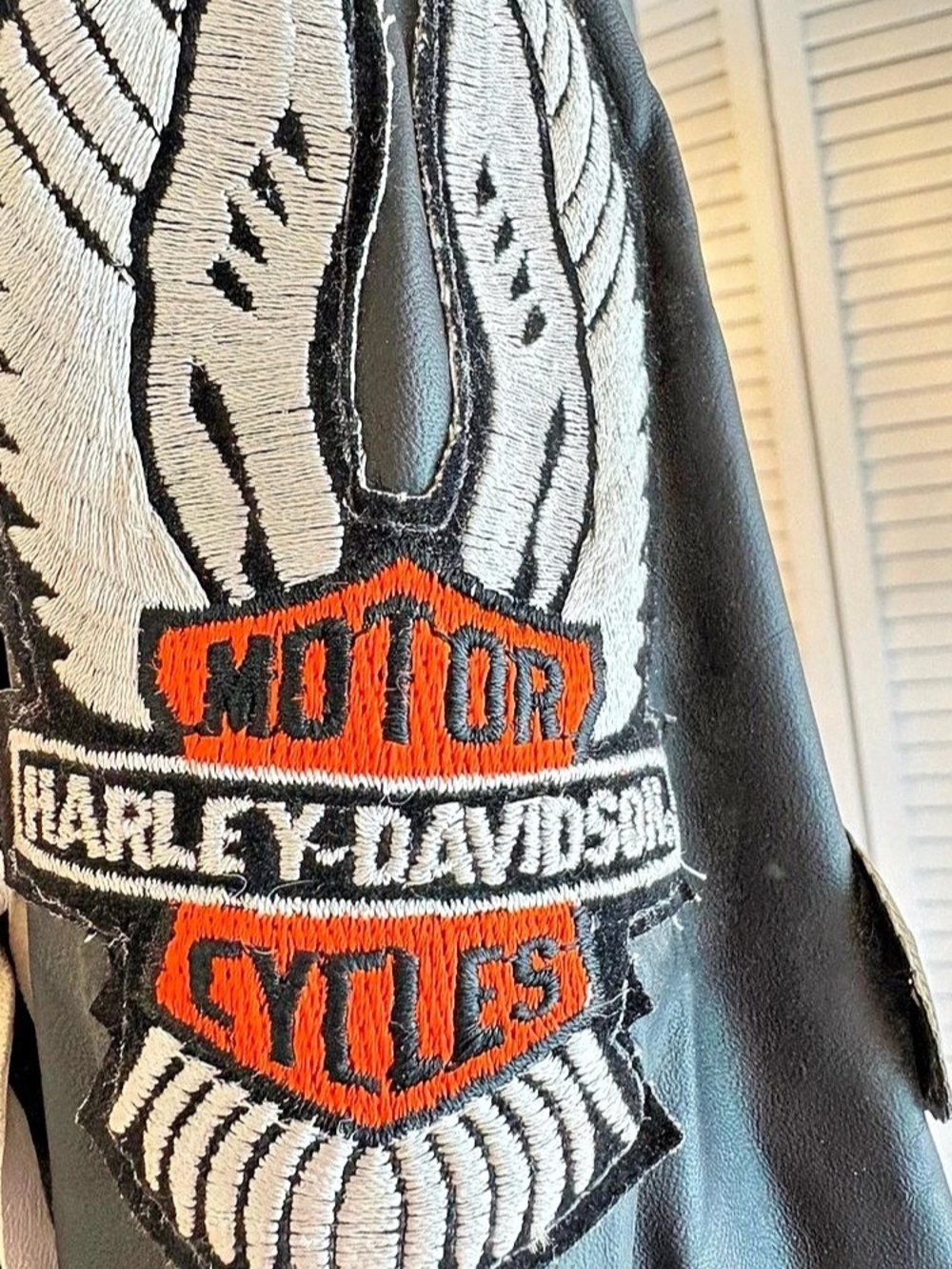 Harley-Davidson Women's Leather Fringe Jacket Black & Cream Size 8/10